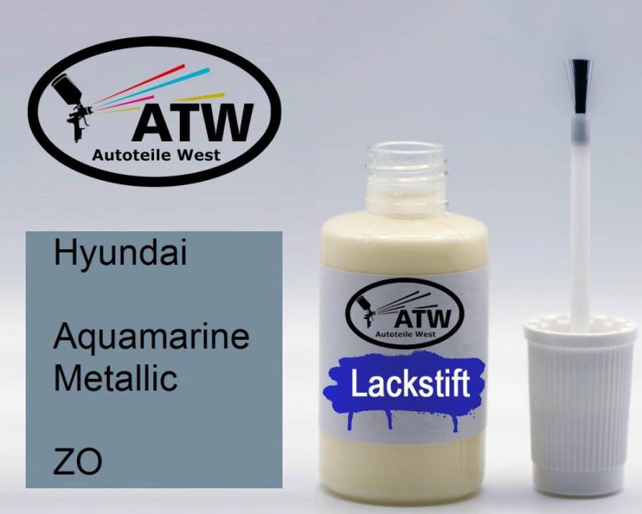 Hyundai, Aquamarine Metallic, ZO: 20ml Lackstift, von ATW Autoteile West.